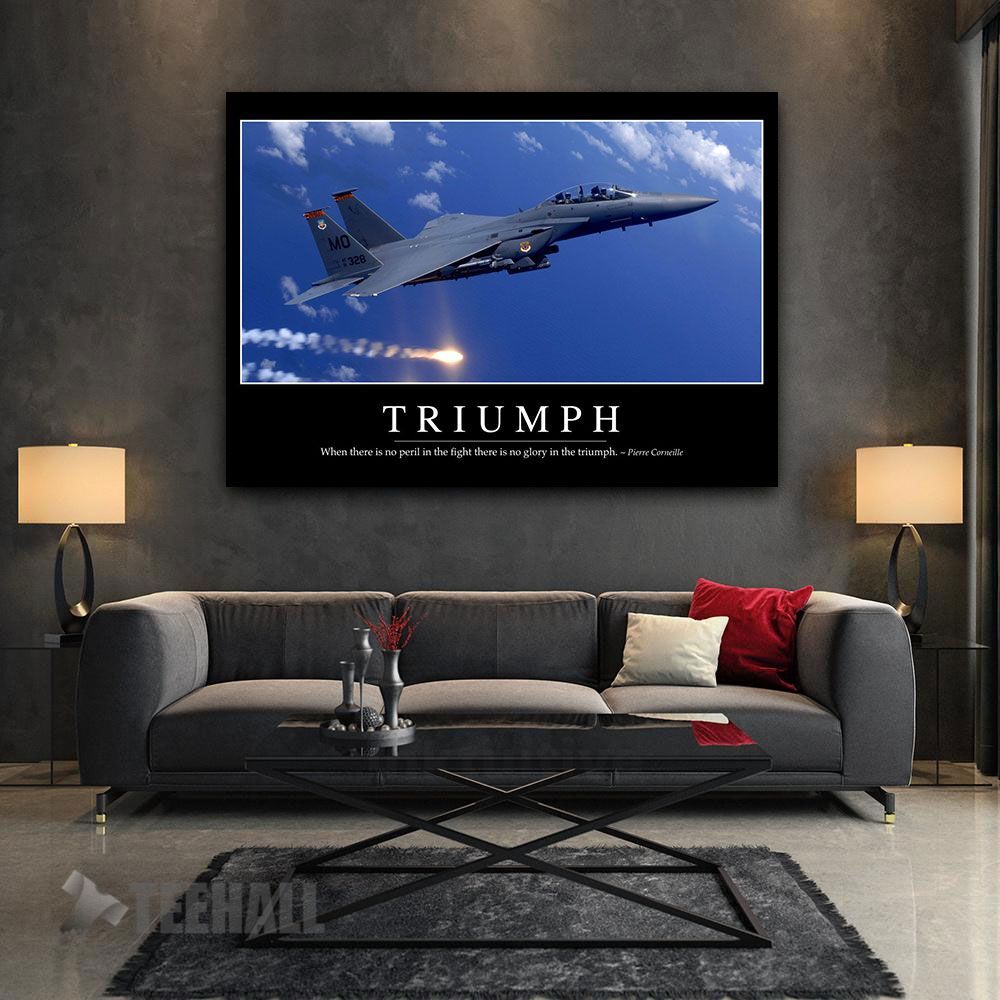 Triumph Motivational Canvas Prints Wall Art Decor