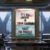 Trust The Process Quote Motivational Canvas Prints Wall Art Decor