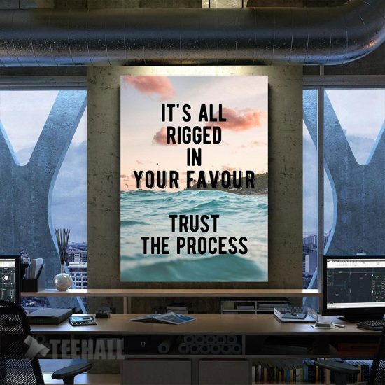 Trust The Process Quote Motivational Canvas Prints Wall Art Decor