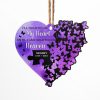 Until I Can Hold You In Heaven - Memorial Gift - Personalized Custom Heart Acrylic Ornament