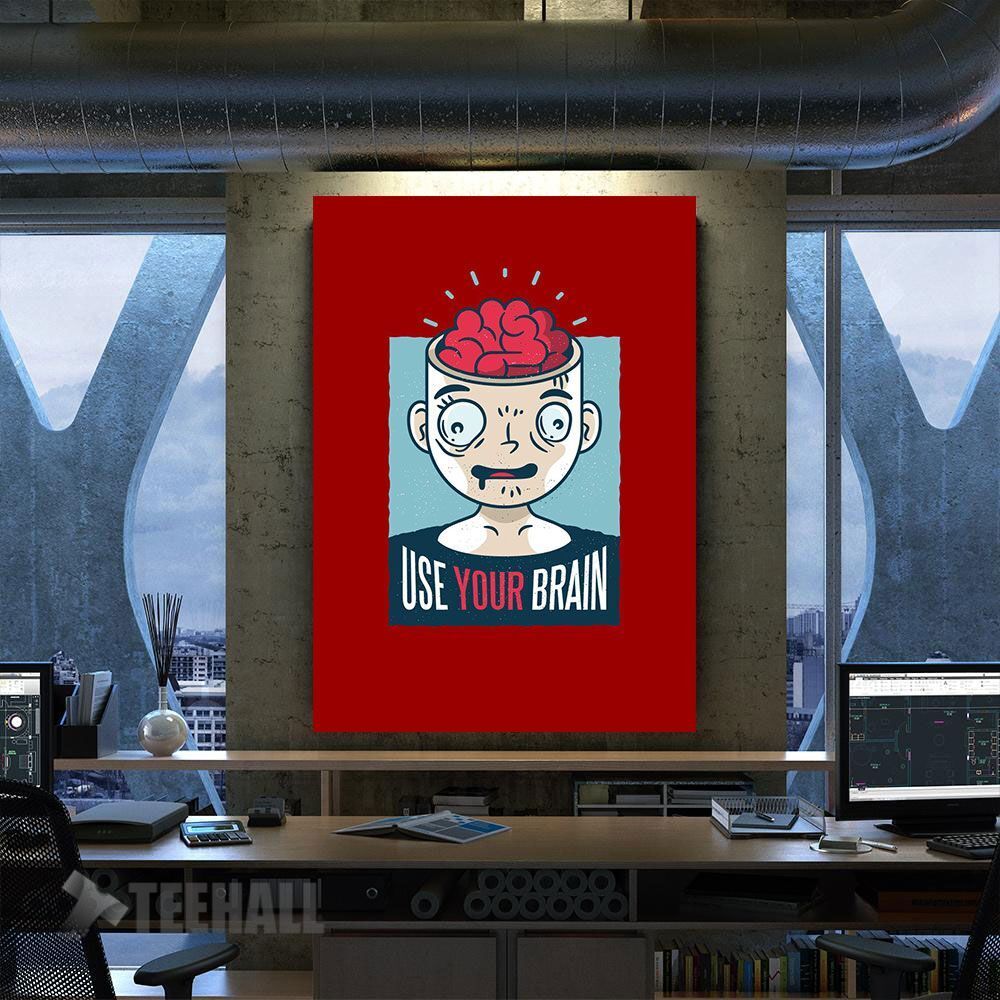 Use Your Brain Motivational Canvas Prints Wall Art Decor