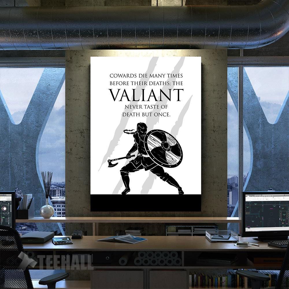 Valiant Warrior Motivational Canvas Prints Wall Art Decor