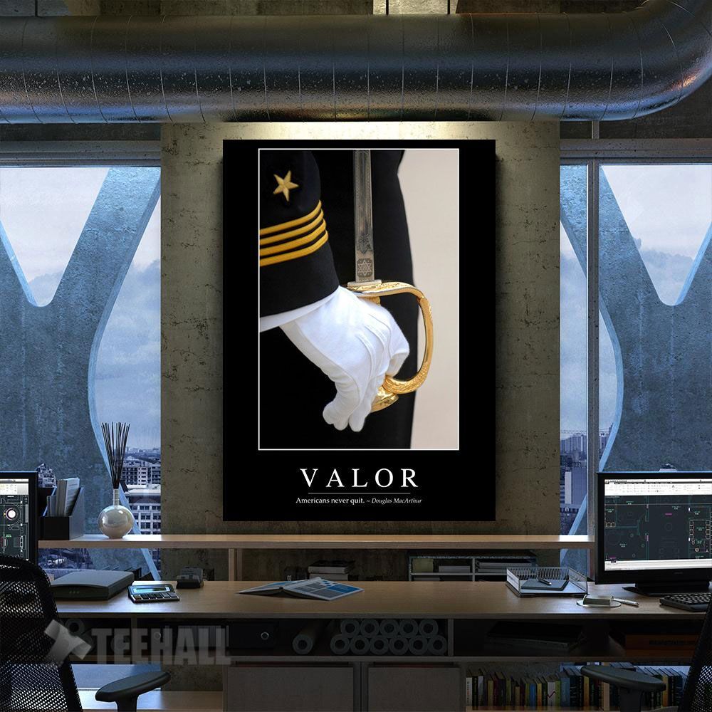 Valor Motivational Canvas Prints Wall Art Decor