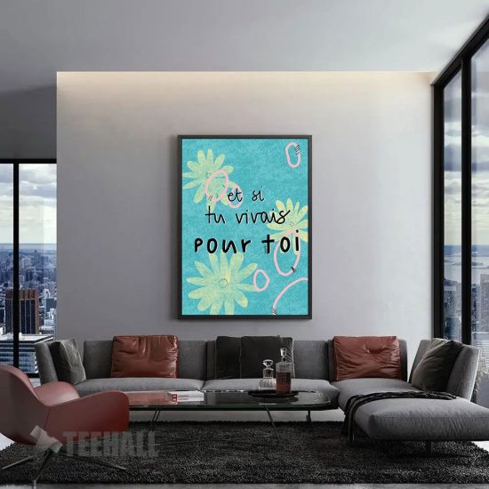 Vivre Pour Toi Motivational Canvas Prints Wall Art Decor 1