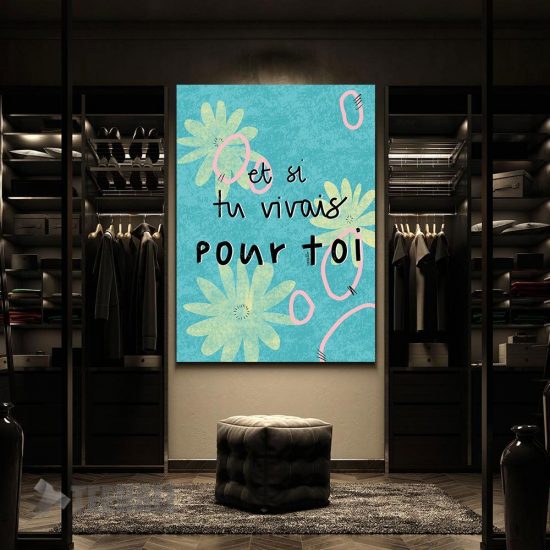 Vivre Pour Toi Motivational Canvas Prints Wall Art Decor 2