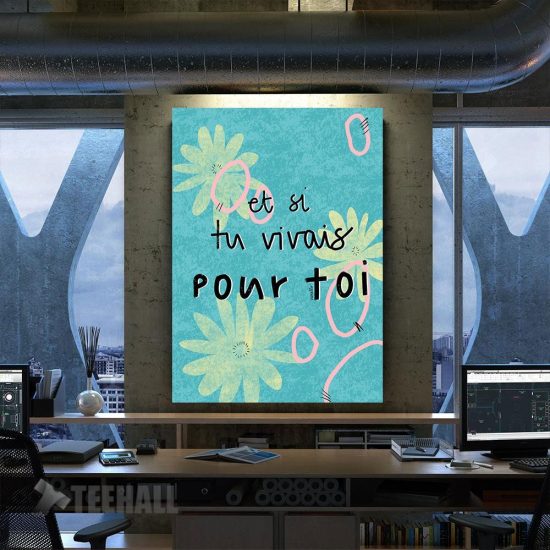 Vivre Pour Toi Motivational Canvas Prints Wall Art Decor