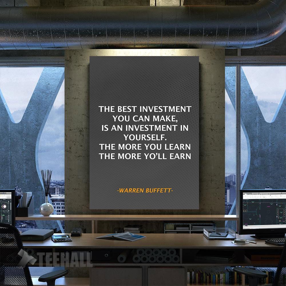 Warren Buffett Qoute Motivational Canvas Prints Wall Art Decor