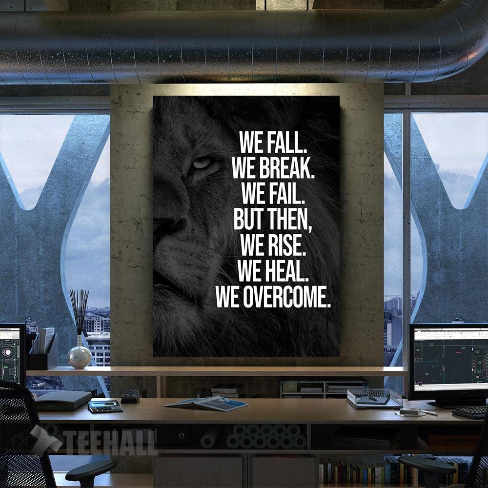 We Overcome Motivational Canvas Prints Wall Art Decor