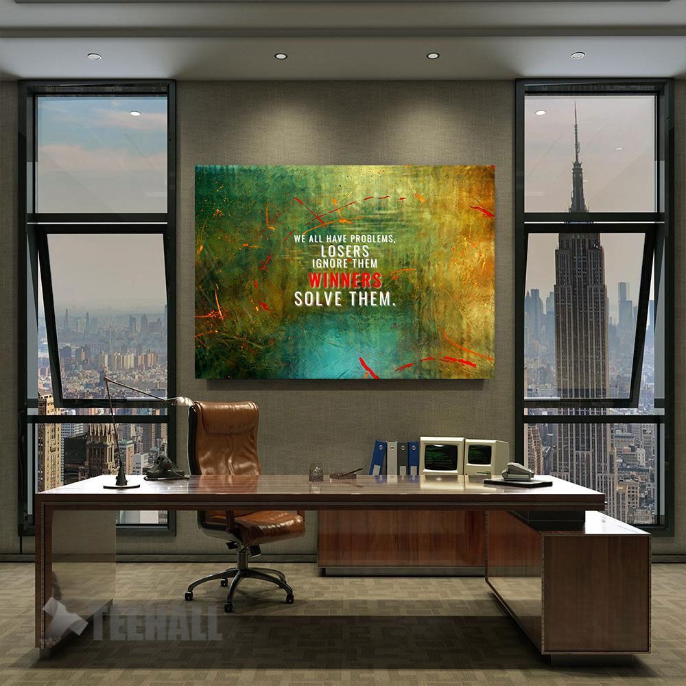 Winners-Solve-Problems-Motivational-Canvas-Prints-Wall-Art-Decor-2 Winners Solve Problems Motivational Canvas Prints Wall Art Decor 2