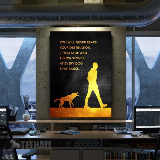 Winston Churchill Focus Motivational Canvas Prints Wall Art Decor