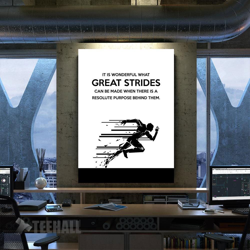 Winston Churchill Strides Motivational Canvas Prints Wall Art Decor