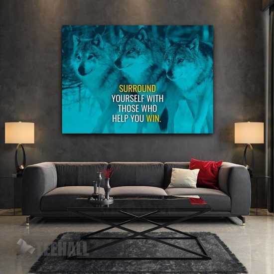 Wolve Pack Motivational Canvas Prints Wall Art Decor