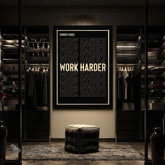 Work Harder Motivational Canvas Prints Wall Art Decor 2 Work Harder Motivational Canvas Prints Wall Art Decor 2 1