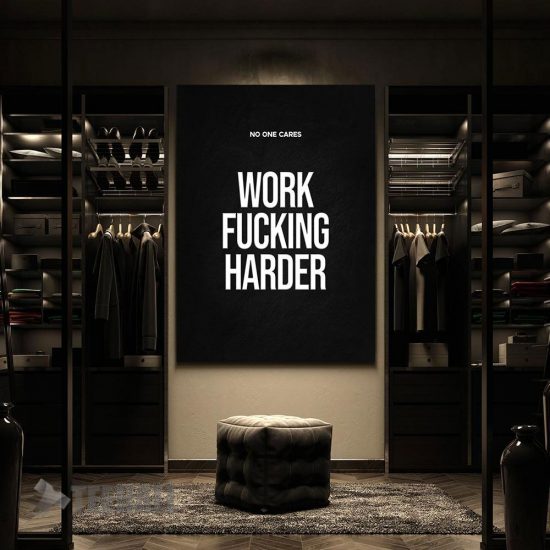 Work Harder Motivational Canvas Prints Wall Art Decor 2 2