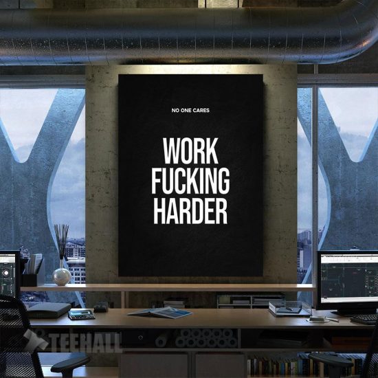 Work Harder Motivational Canvas Prints Wall Art Decor