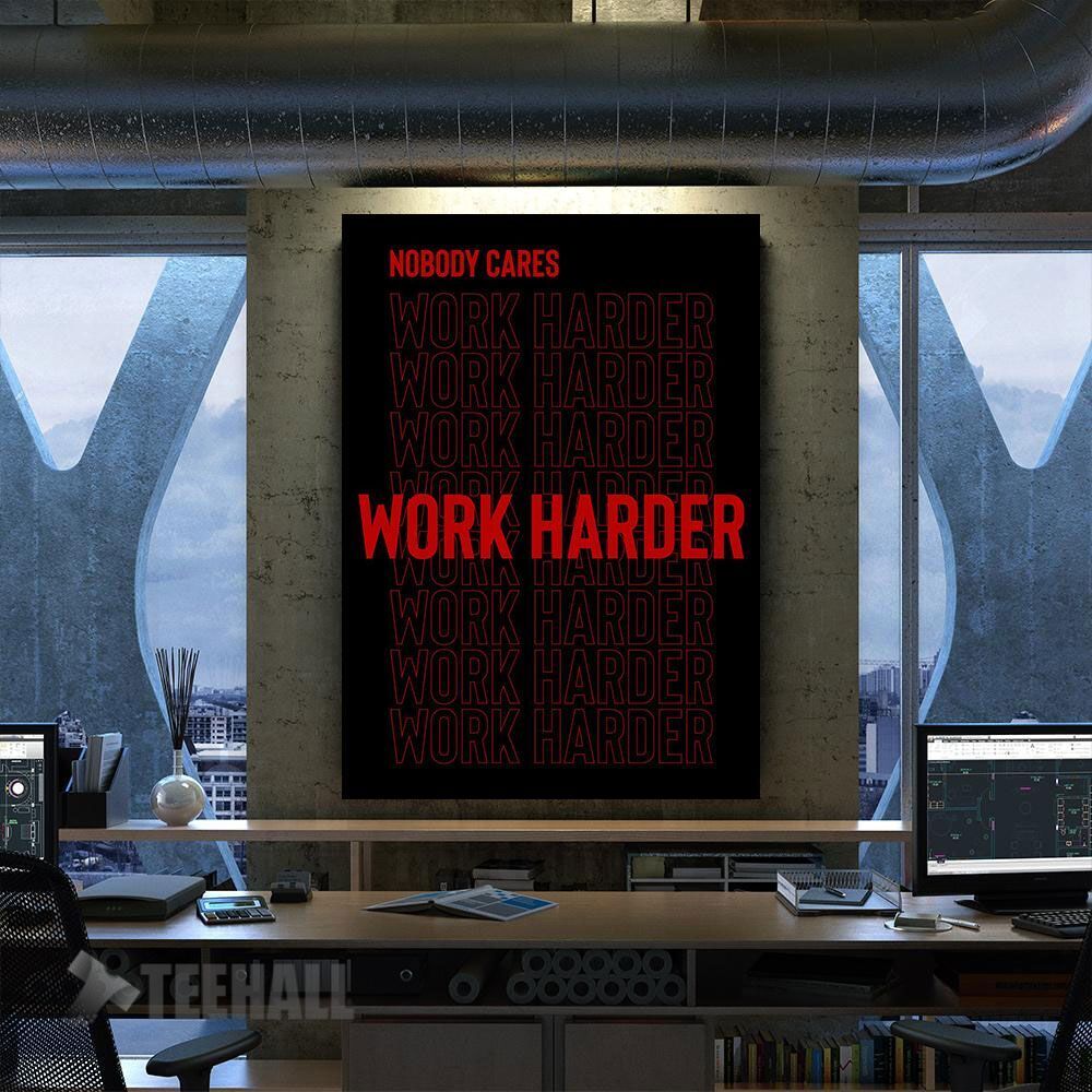 Work Harder Motivational Canvas Prints Wall Art Decor
