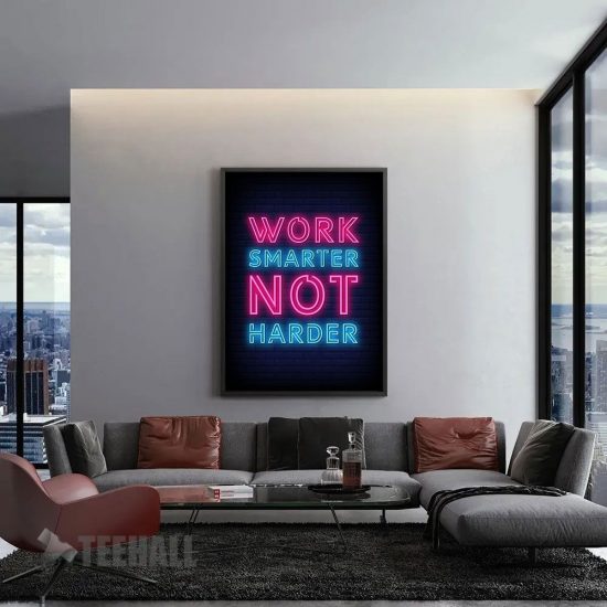 Work Smarter Not Harder Motivational Canvas Prints Wall Art Decor 1