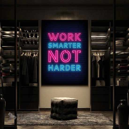 Work Smarter Not Harder Motivational Canvas Prints Wall Art Decor 2