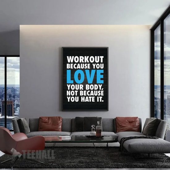 Workout Motivational Words Canvas Prints Wall Art Decor 1