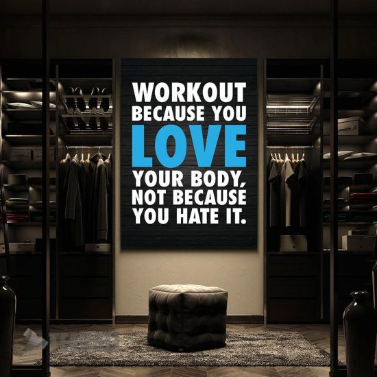 Workout Motivational Words Canvas Prints Wall Art Decor 2