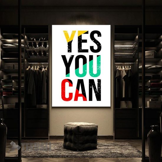 Yes You Can Motivational Canvas Prints Wall Art Decor 2