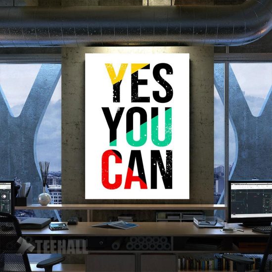 Yes You Can Motivational Canvas Prints Wall Art Decor