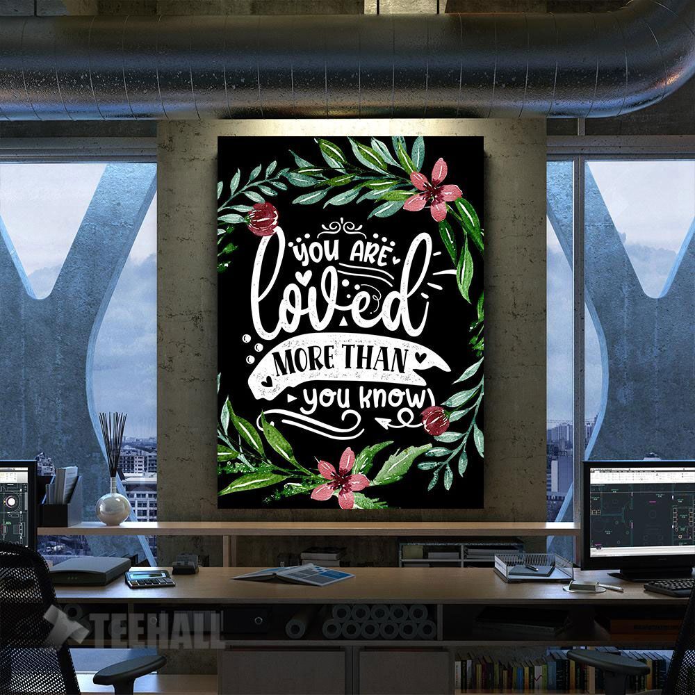 You Are Loved Motivational Canvas Prints Wall Art Decor