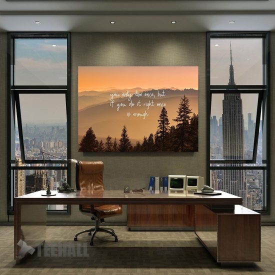 You Only Live Once Motivational Canvas Prints Wall Art Decor 2