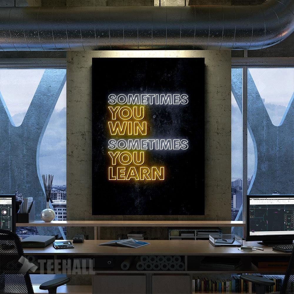 You Win You Learn Motivational Canvas Prints Wall Art Decor