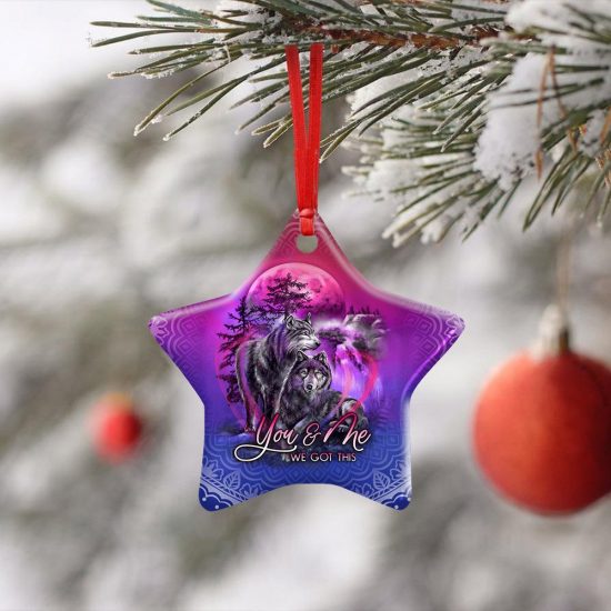 You amp Me We Got This Wolf Ceramic Ornament 1