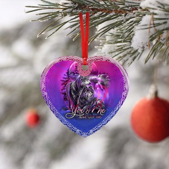 You amp Me We Got This Wolf Ceramic Ornament 2