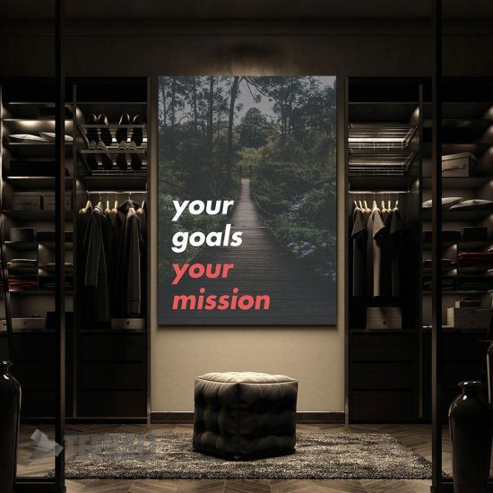 Your Goals Your Mission Motivational Canvas Prints Wall Art Decor 2