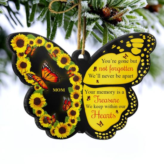 Your Memory Is A Treasure Personalized Custom Butterfly Acrylic Ornament 1