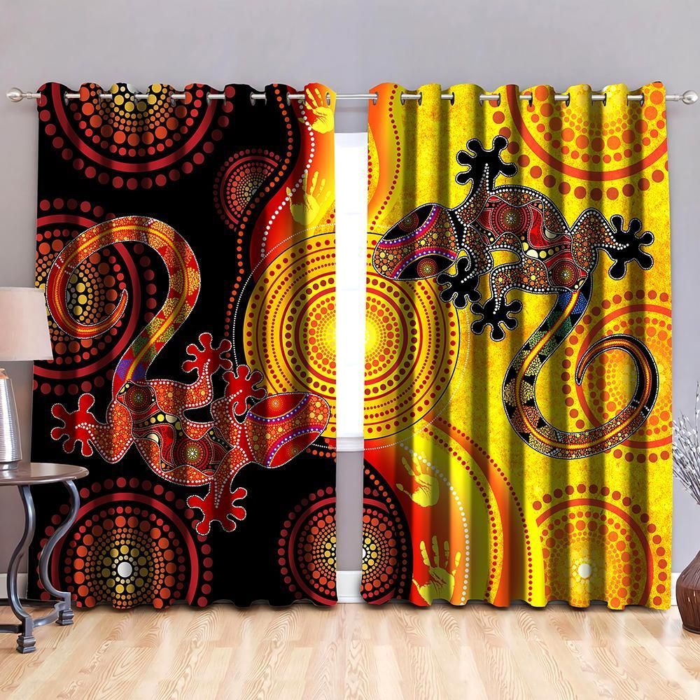 Aboriginal Australia Indigenous Lizards and the Sun Thermal Grommet Window Curtains aboriginal australia indigenous lizards and the sun thermal grommet window curtains 4816
