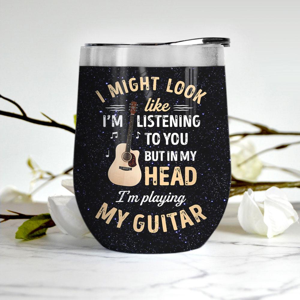 Acoustic Guitar Personalized Wine Tumbler acoustic guitar personalized wine tumbler 6072