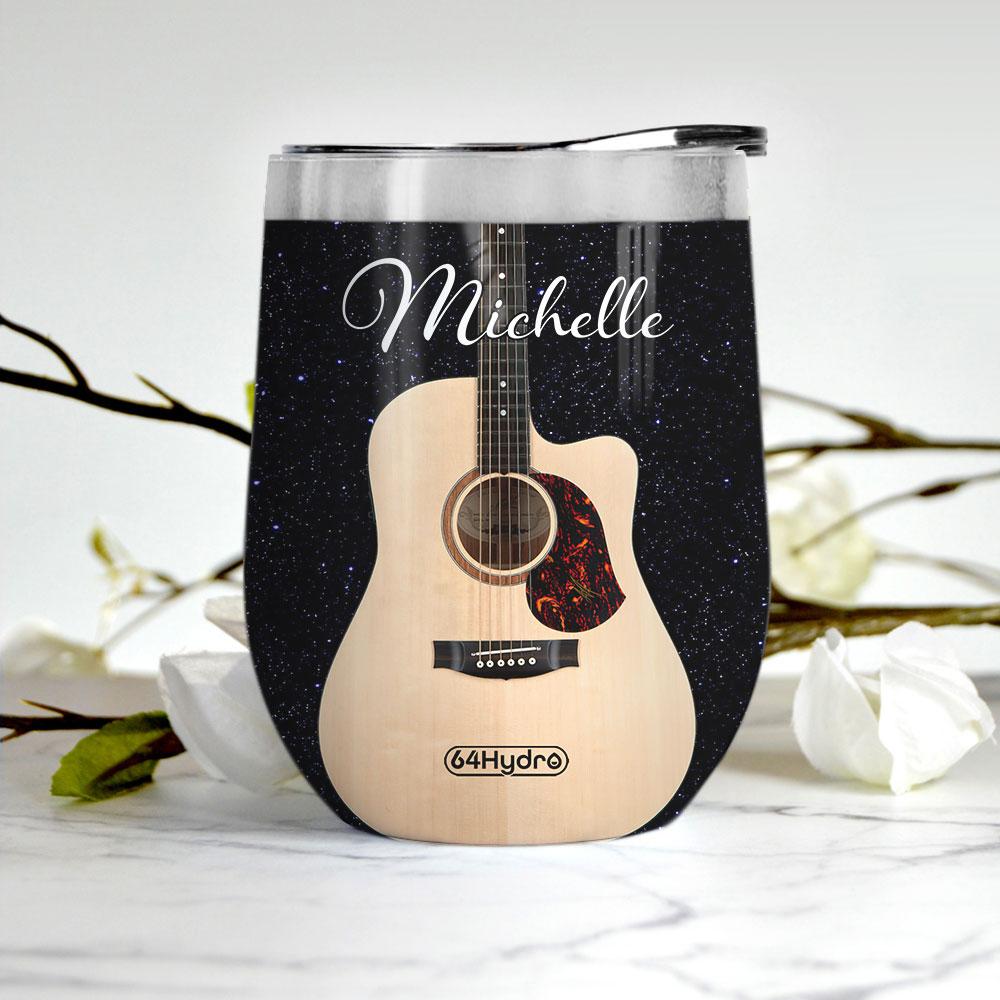 Acoustic Guitar Personalized Wine Tumbler acoustic guitar personalized wine tumbler 7555