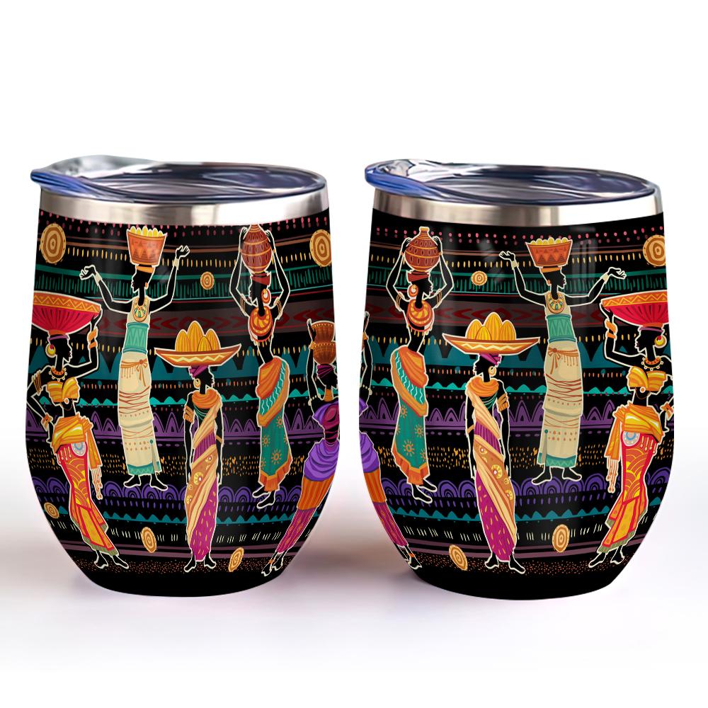 african women work beautiful black queen wine tumbler african american gift wine tumbler 2888