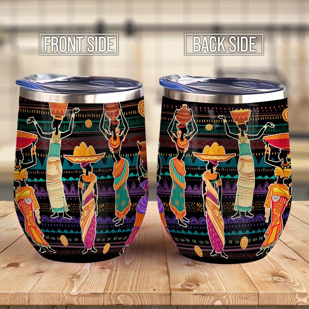 african women work beautiful black queen wine tumbler african american gift wine tumbler 3998