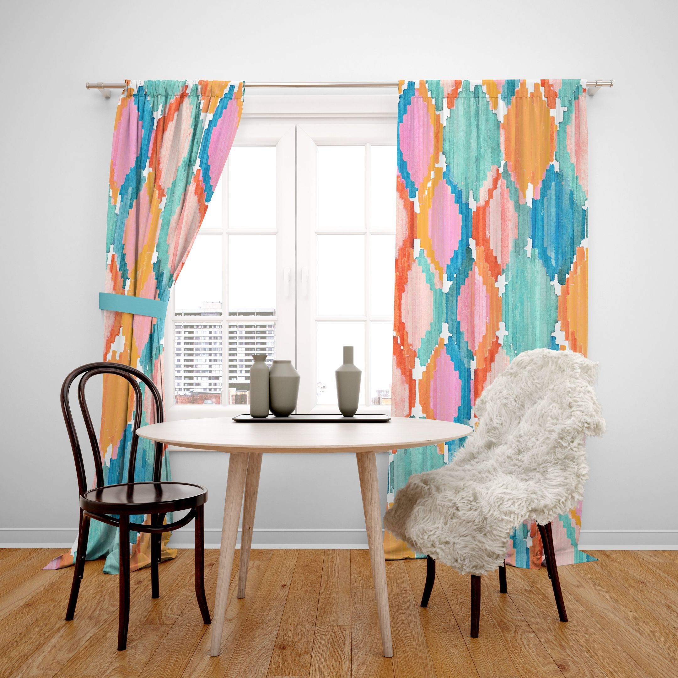 appealing marmalade ikat window curtains home decor 6290