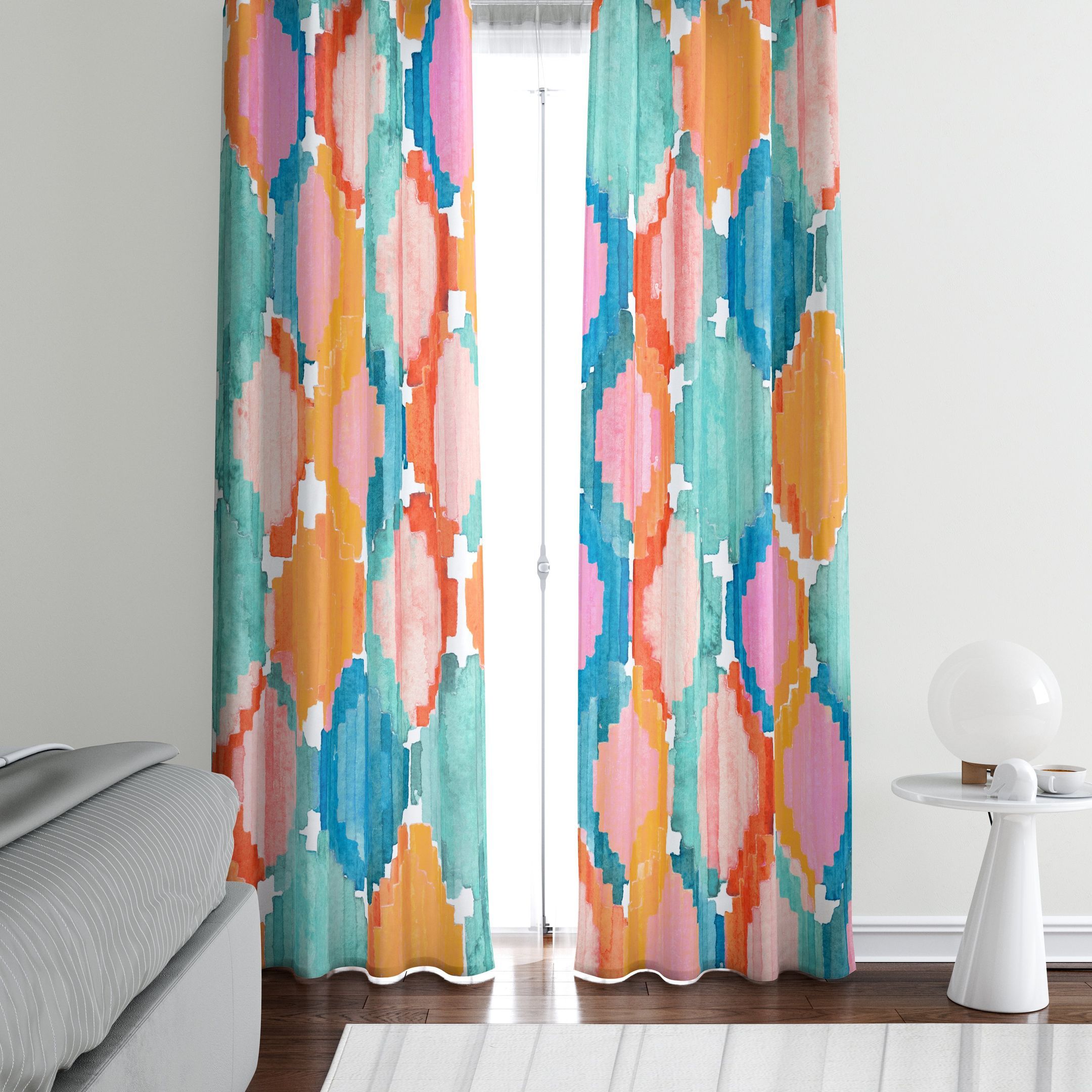 appealing marmalade ikat window curtains home decor 8322