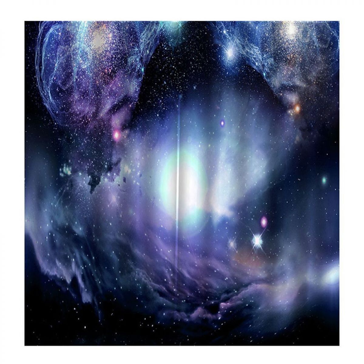 awesome nebula printed window curtain home decor 1181