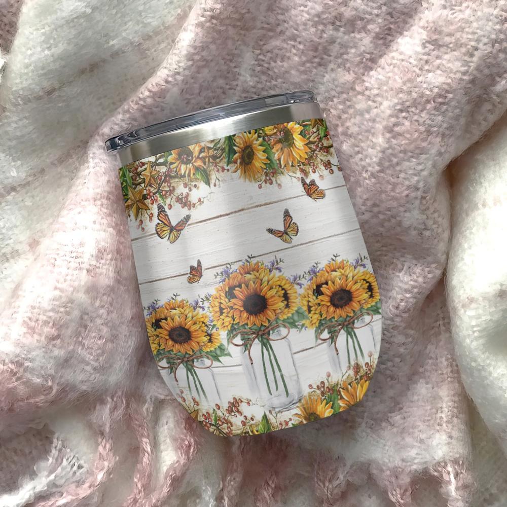 be bright sunny and positive rise shine and hold your head high sunflower advices sunflower life sunflower wine tumbler gift for women wine tumbler 6690