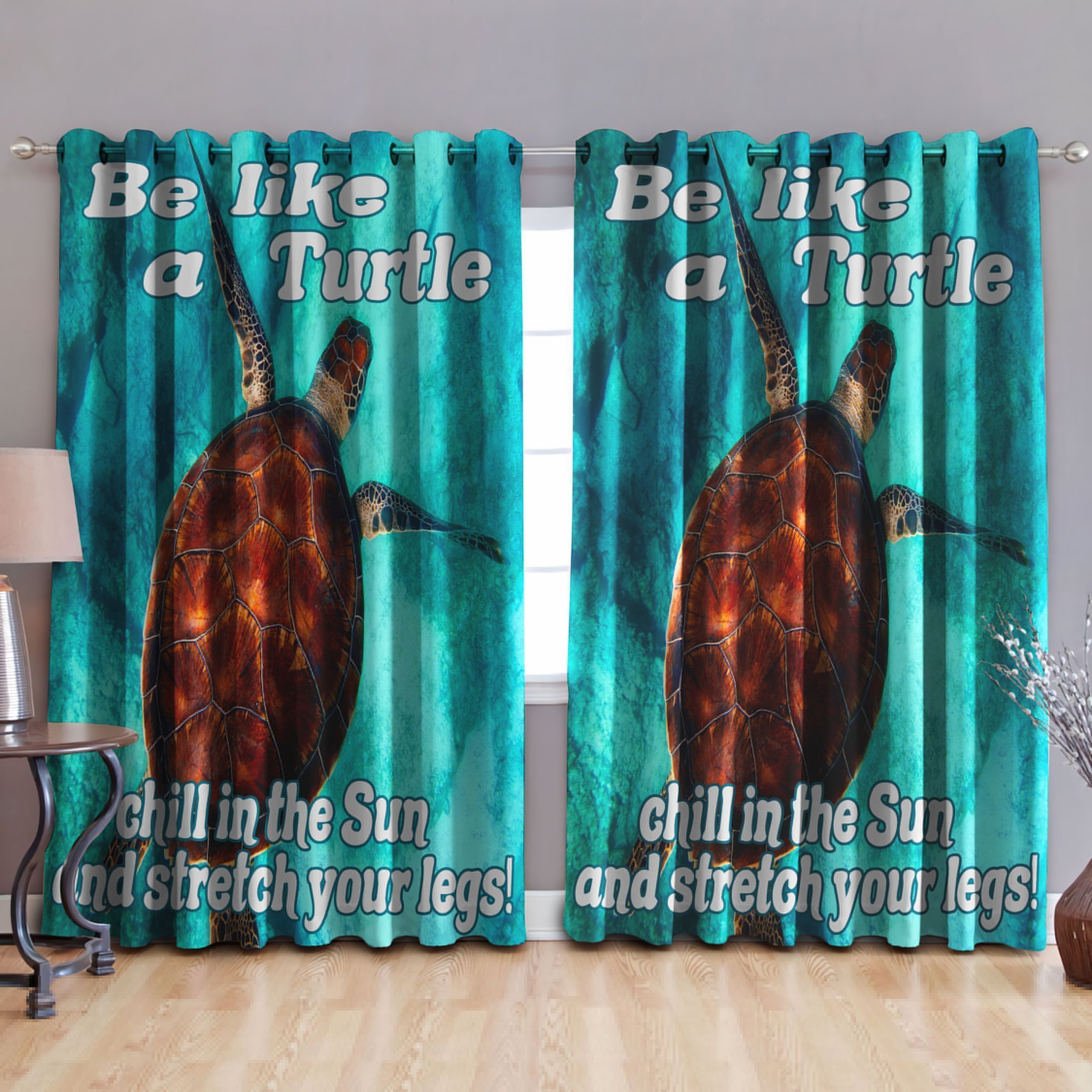 be like a turtle printed window curtain home decor 2007