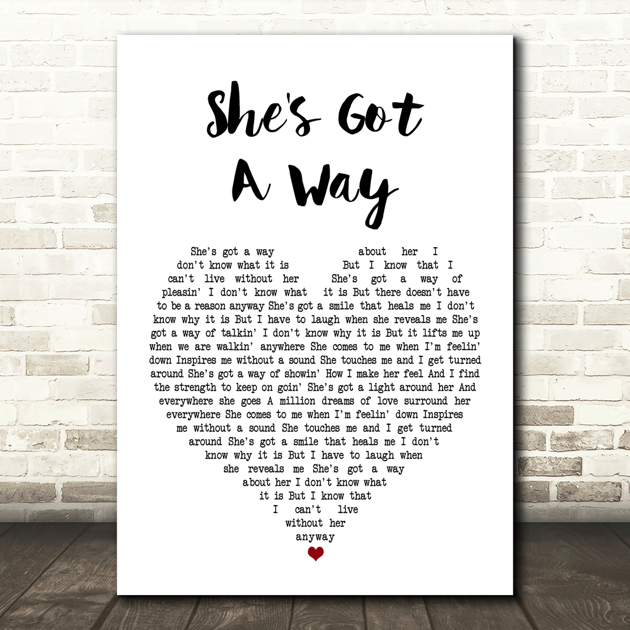 billy joel shes got a way heart song lyric quote print 8937
