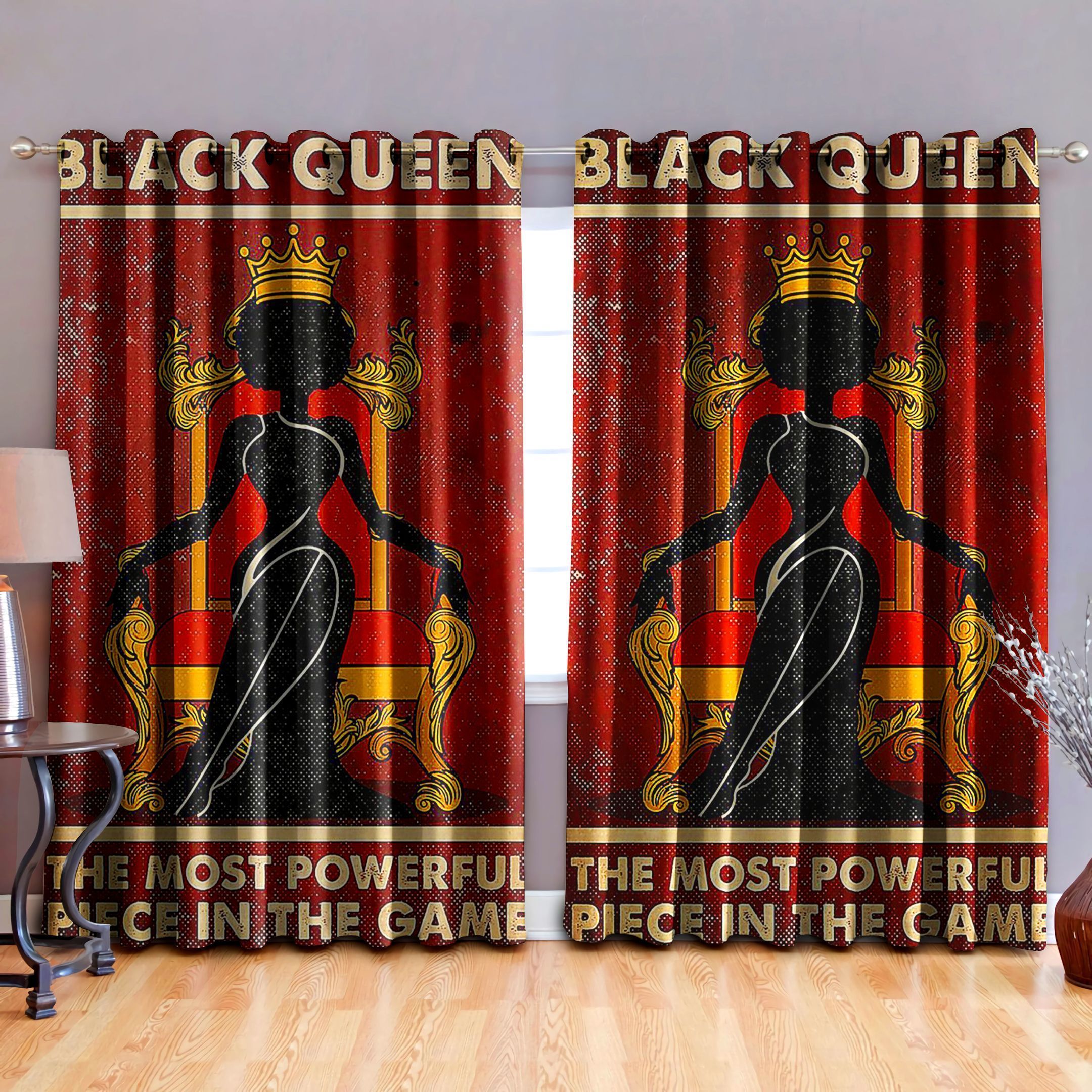 Black Girl A Queen Printed Window Curtain Home Decor black girl a queen printed window curtain home decor 6616