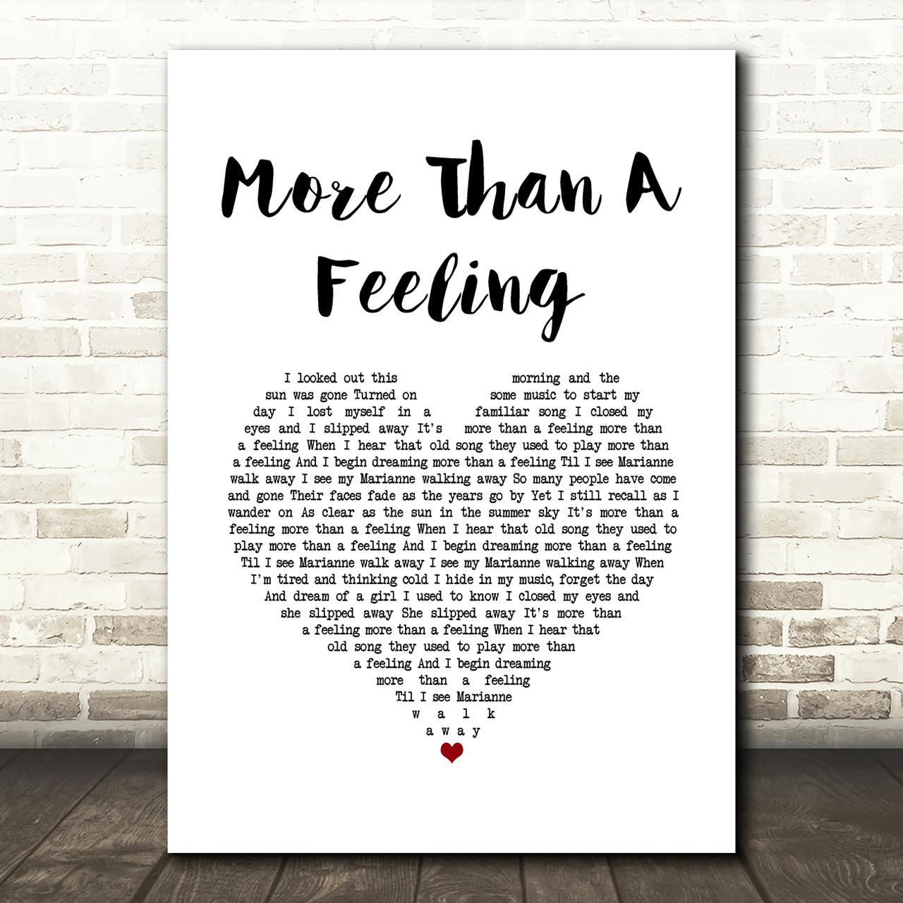 Boston More Than A Feeling White Heart Song Lyric Art Print boston more than a feeling white heart song lyric art print 6615