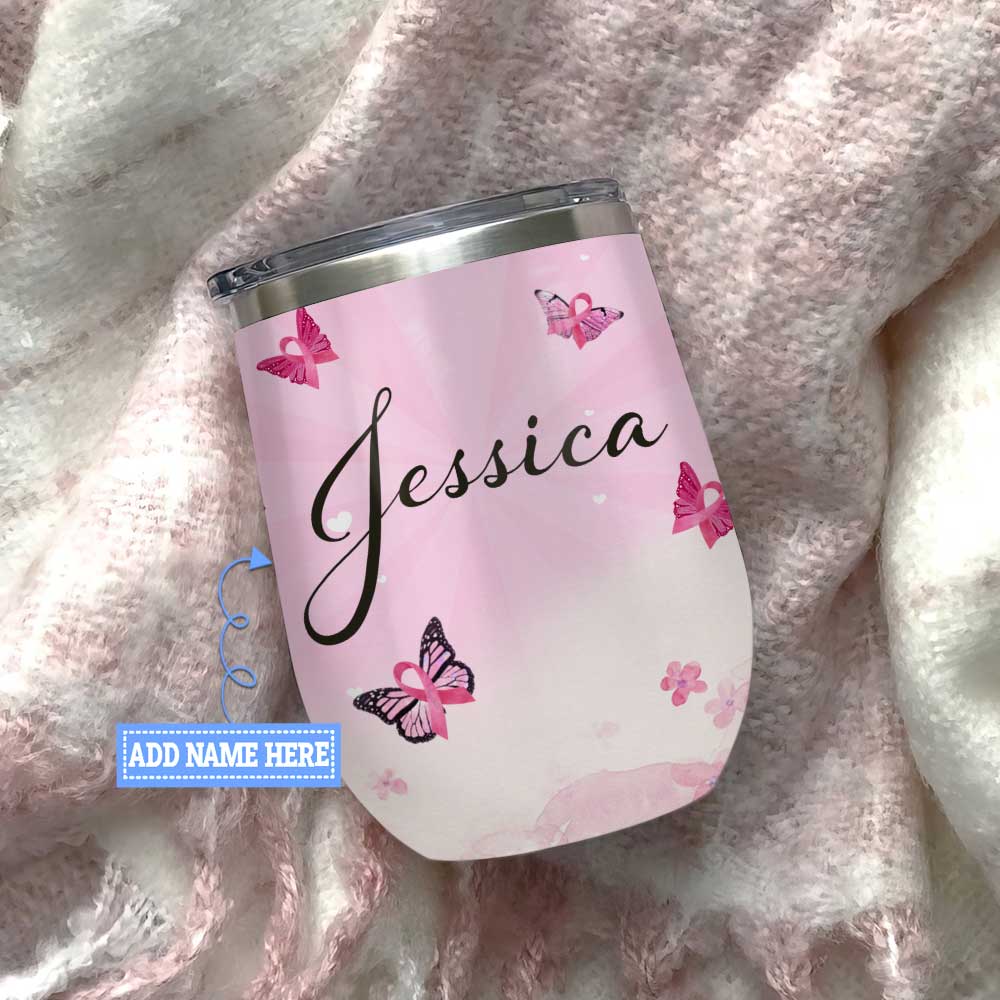 BRC Butterfly Every Thing Alright Personalized Wine Tumbler brc butterfly every thing alright personalized wine tumbler 6921