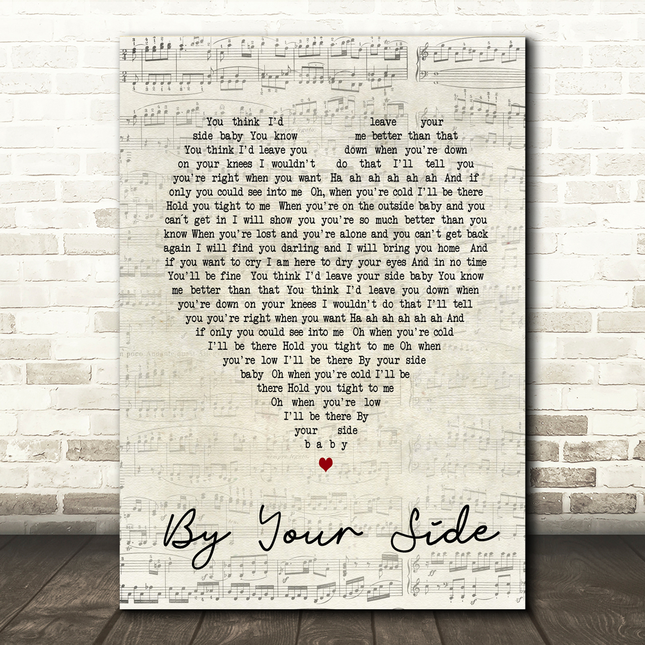 By Your Side Sade Script Heart Song Lyric Print by your side sade script heart song lyric print 2072