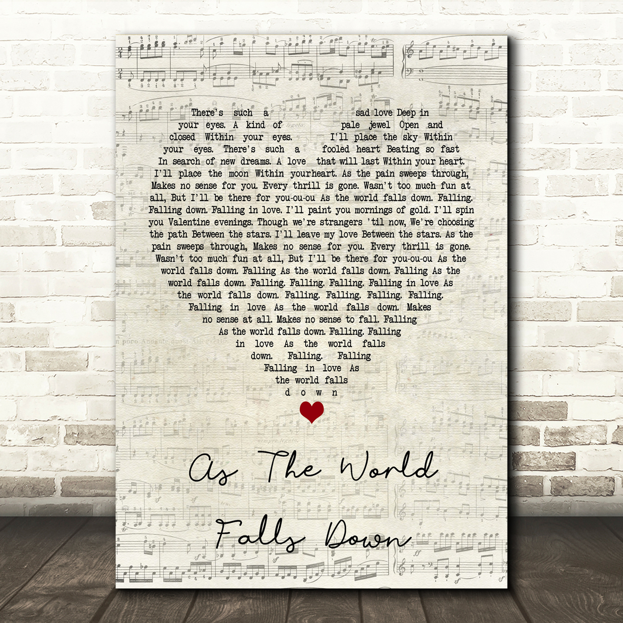 David Bowie As The World Falls Down Script Heart Song Lyric Music Print david bowie as the world falls down script heart song lyric music print 8294