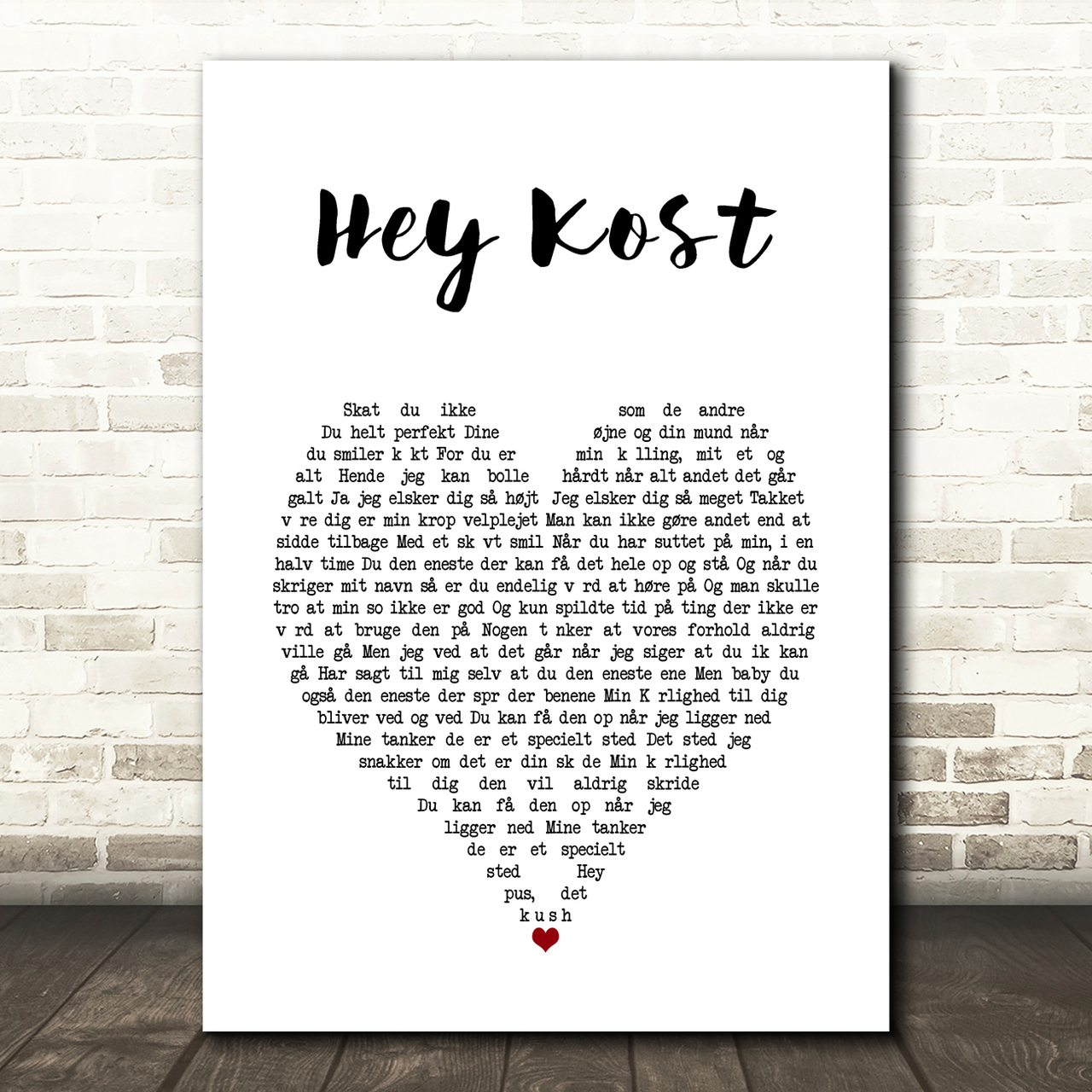 de danske hyrder hey kost white heart song lyric art print 5362